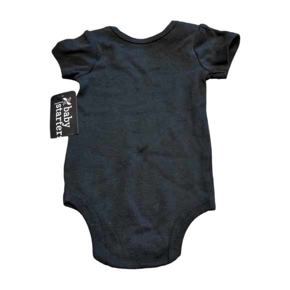 BABY STARTERS My Mom is My Stylist Black Bodysuit Pink Glitter Baby 3-6 months - Picture 2 of 4